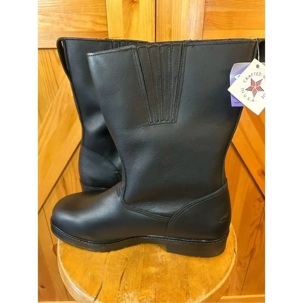 Cruiserworks Black Leather Classic Motorcycle Boots Men's Size 11.5M NWT